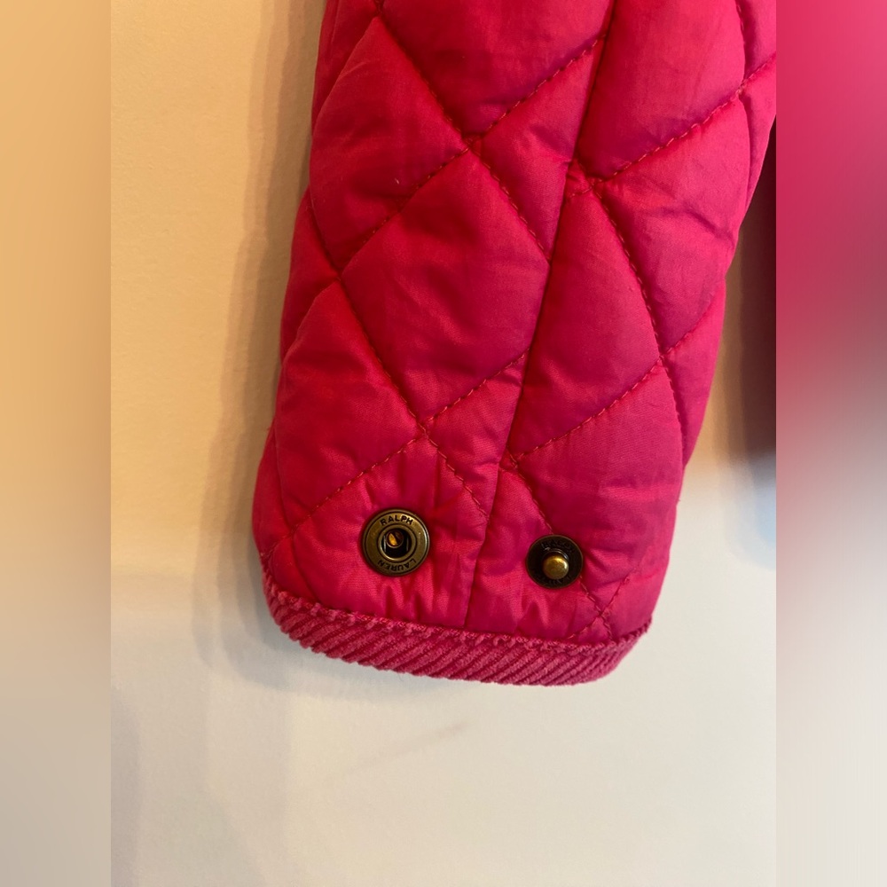 Big Girls Ralph Lauren Pink Quilted Jacket Sz Lg 12/14 - Picture 11 of 16